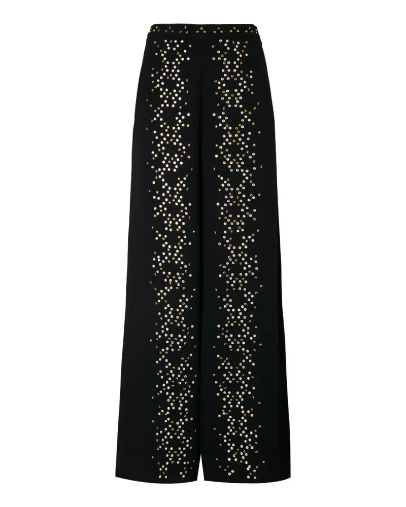 Temperley London Oberon Palazzohose mit Nieten - Schwarz Schwarz