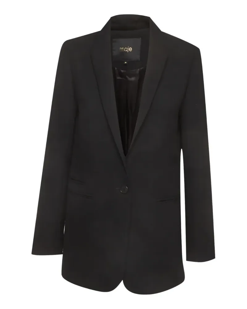Maje Einreihiger Volteface Blazer - Schwarz Schwarz