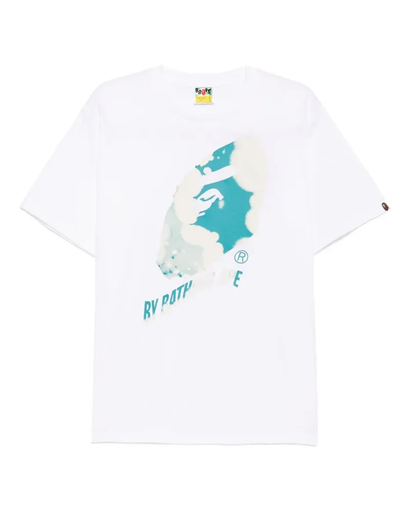BAPE T-Shirt mit grafischem Print - Weiß Weiß