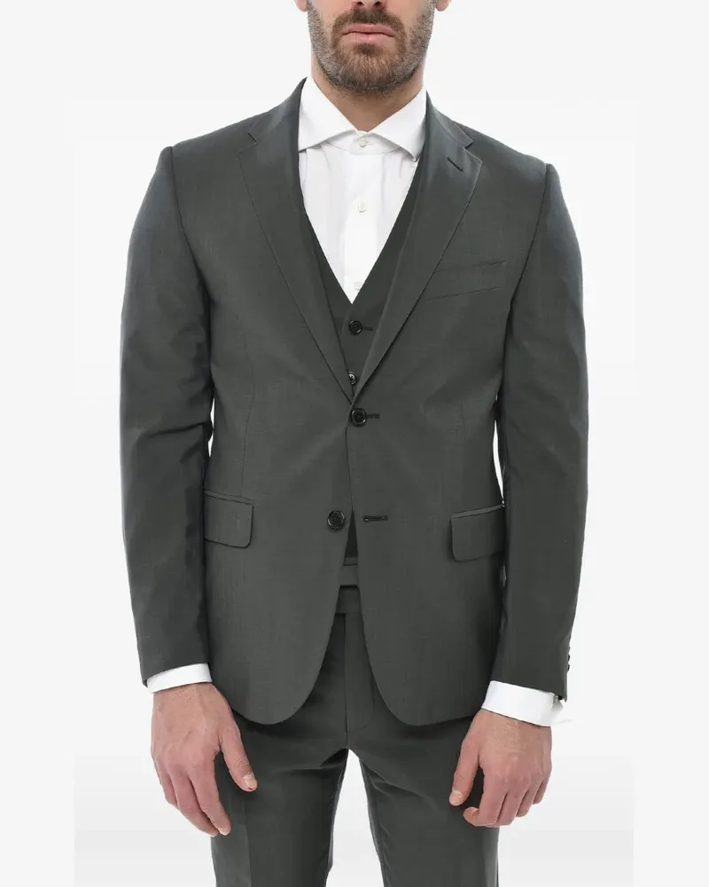 Corneliani single-breasted mohair-blend suit (set of three) - Grau Grau