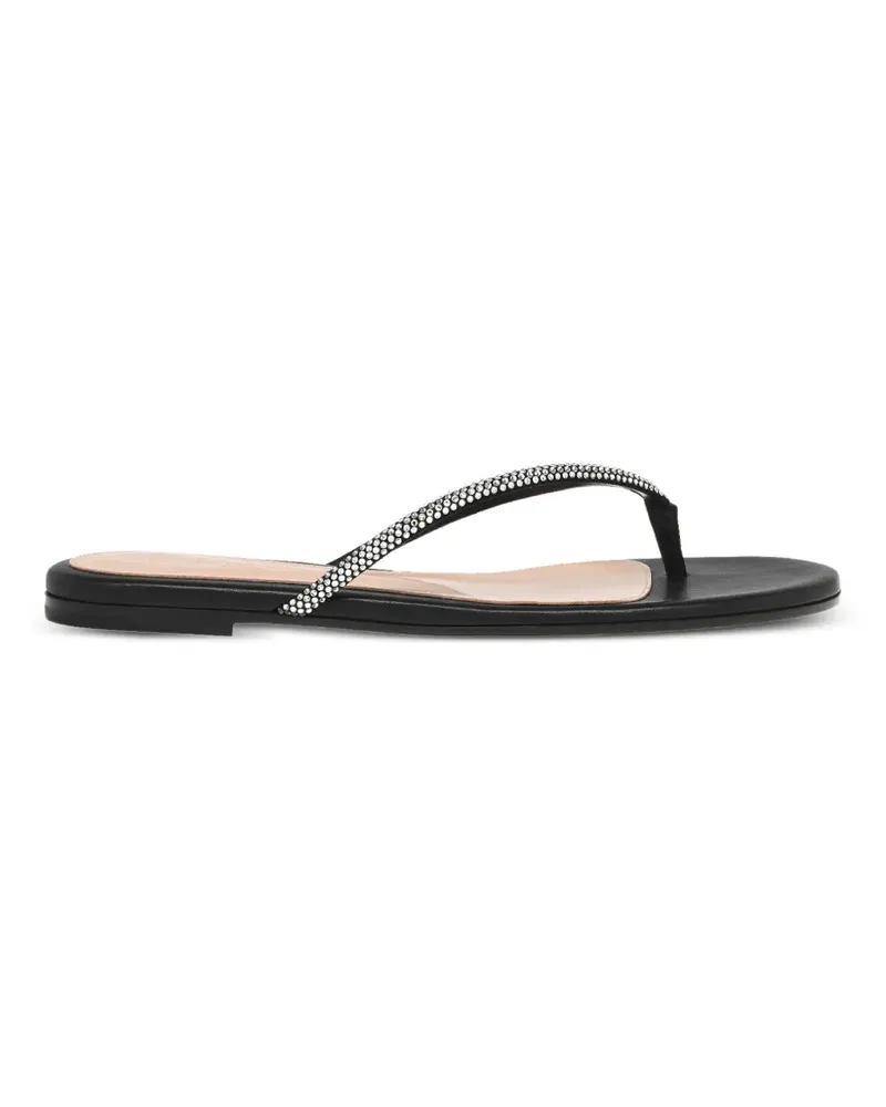 Gianvito Rossi embellished thong sandals - Schwarz Schwarz