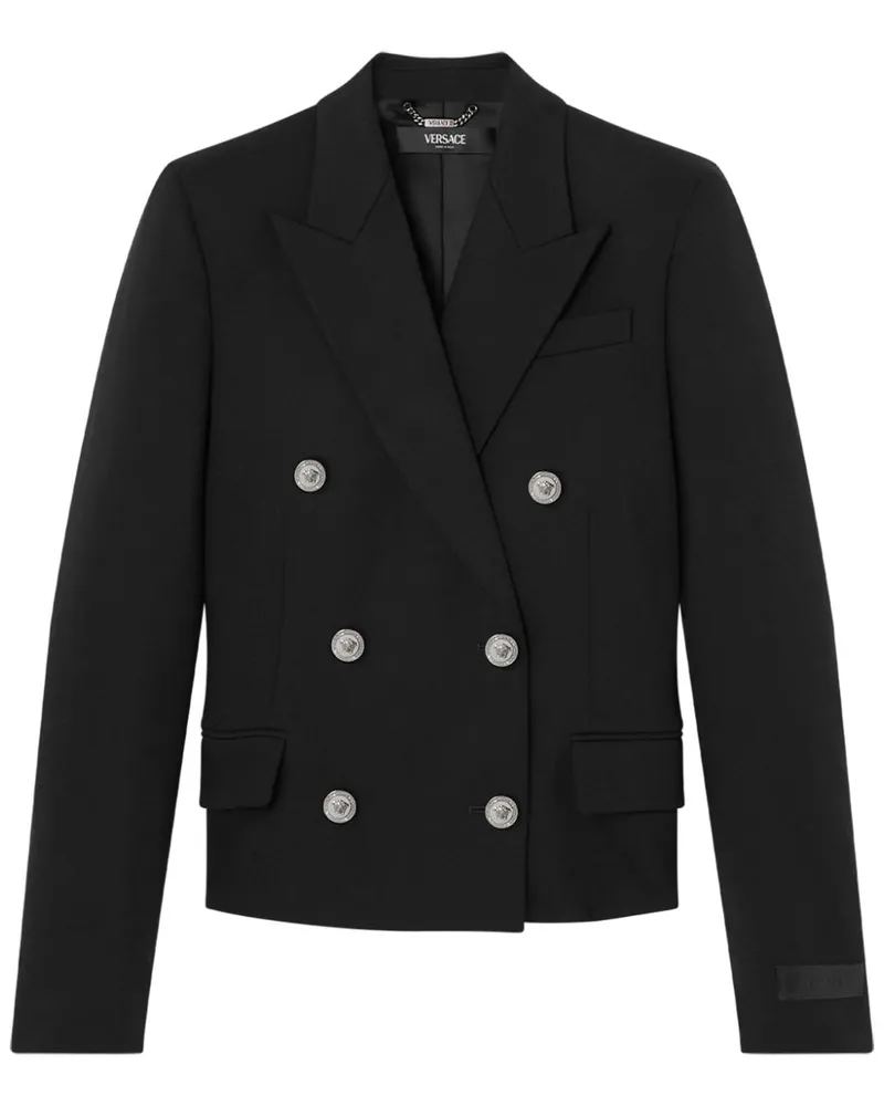 Versace Doppelreihiger Blazer - Schwarz Schwarz