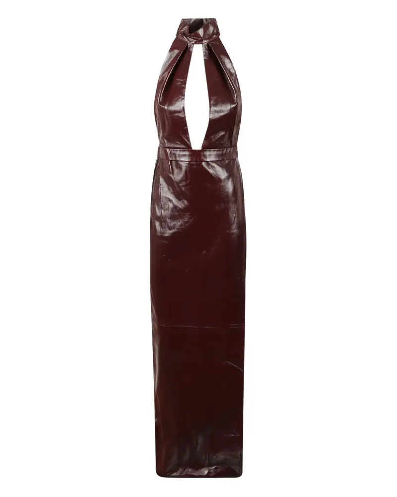 The New Arrivals Ilkyaz Ozel Nessa halterneck maxi dress - Violett Violett