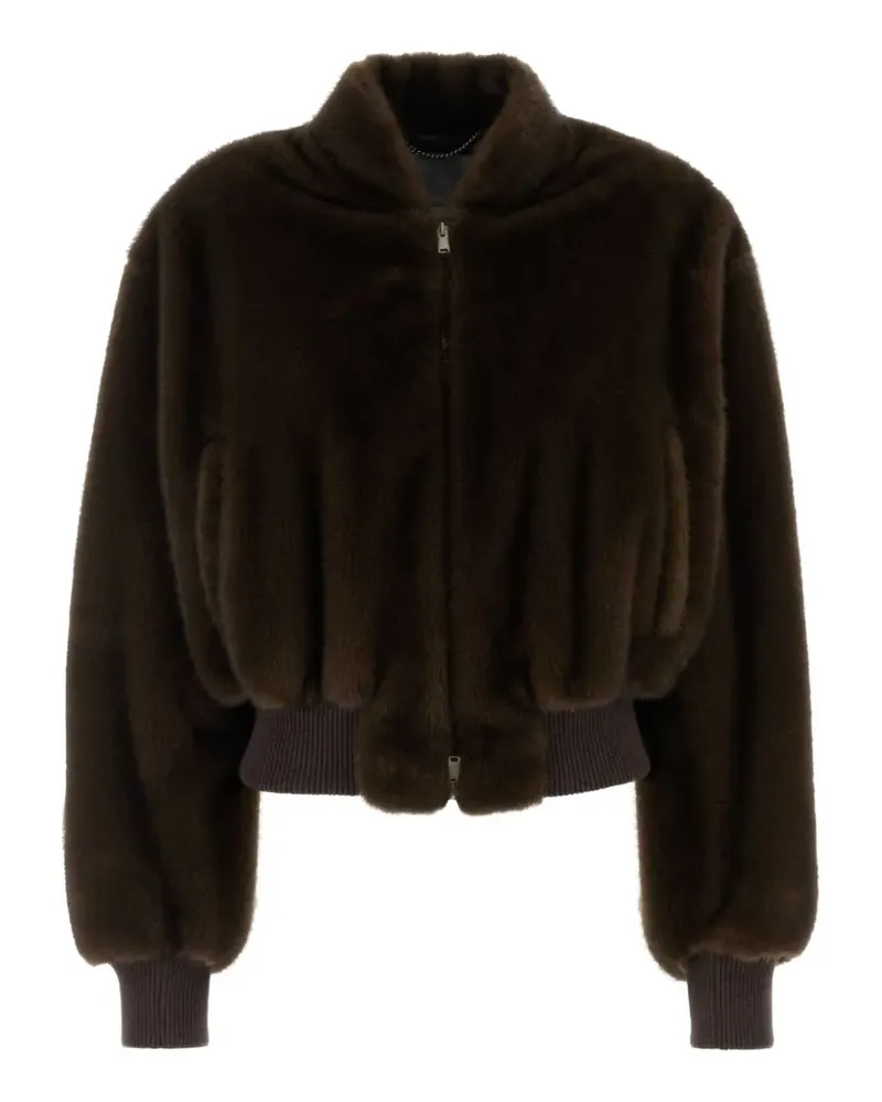 Stella McCartney bomber jacket with mink fur effect - Braun Braun