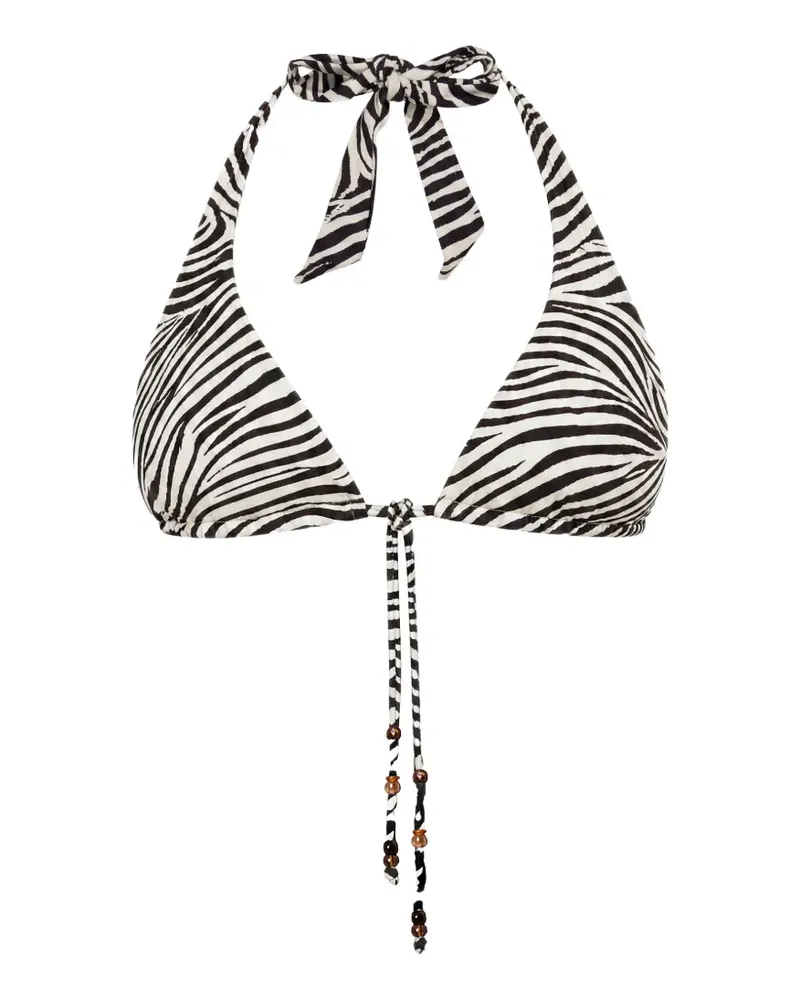 NICHOLAS Malta bikini top - graphic zebra - Schwarz Schwarz