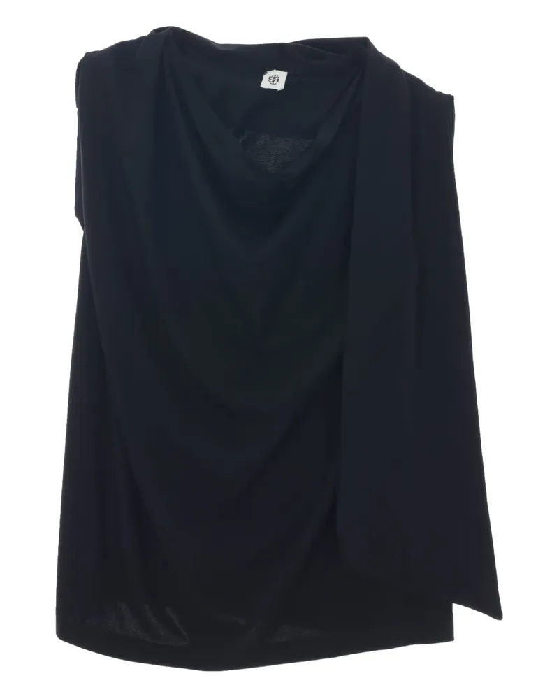 The Garment Schulterfreies Oberteil mit Schaldetail - Schwarz Schwarz