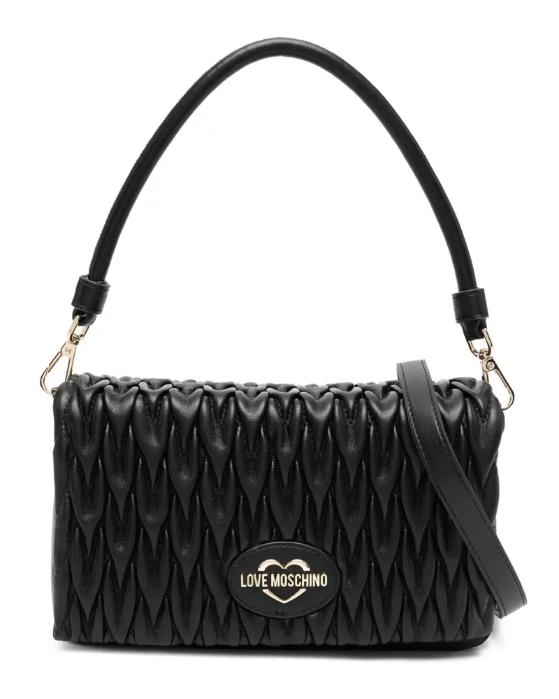 Moschino Schultertasche mit Logo - Schwarz Schwarz