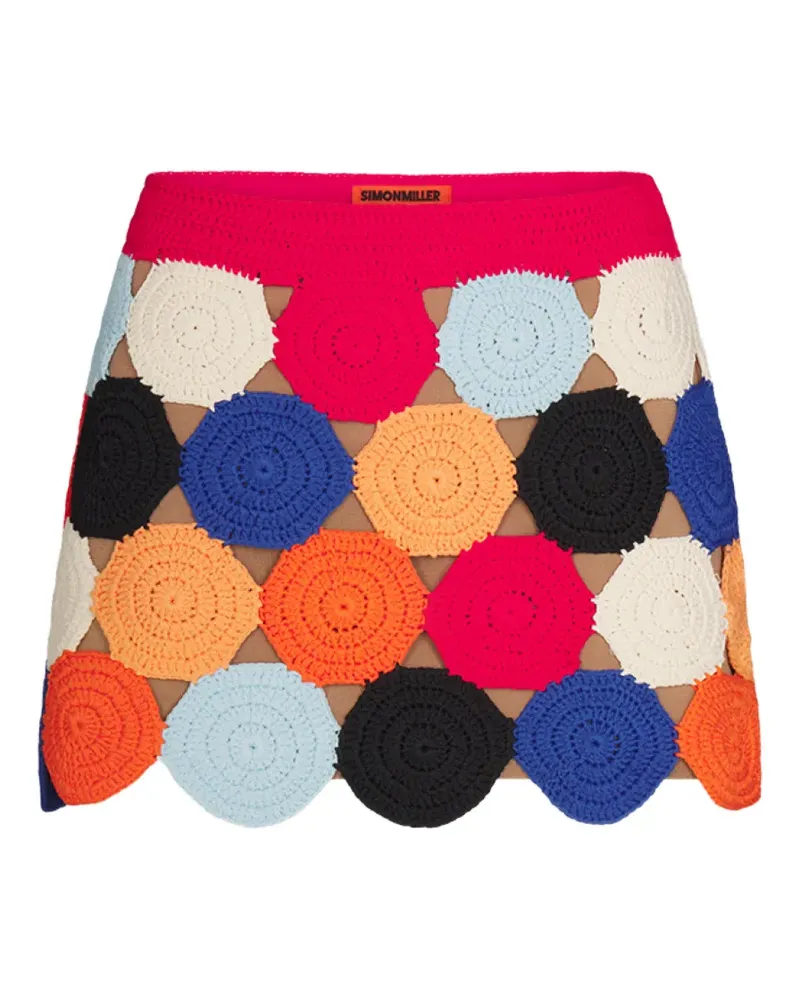 Simon Miller Beep Beep crochet-knit low-rise mini skirt - Rot Rot