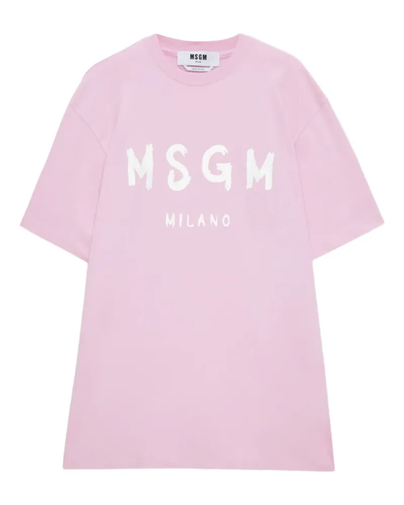 MSGM Kleid mit Logo-Print - Rosa Rosa