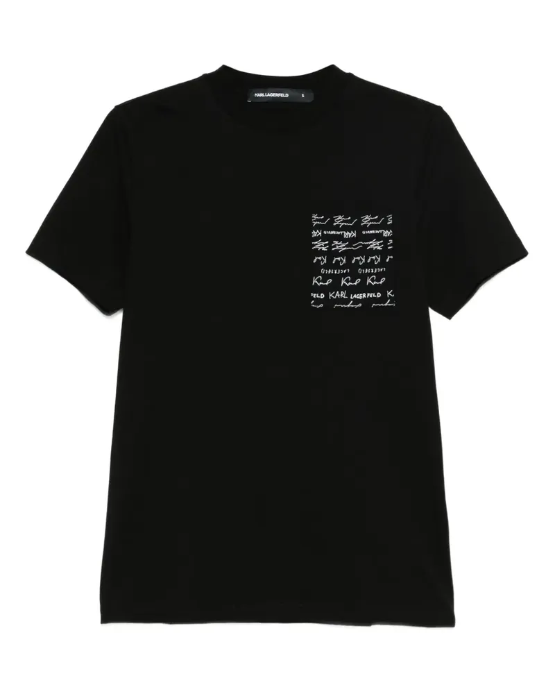 Karl Lagerfeld T-Shirt mit Logo-Print - Schwarz Schwarz