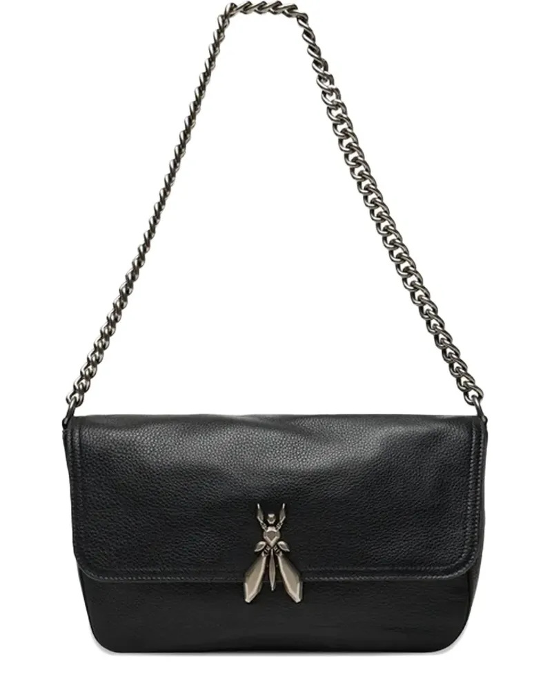 Patrizia Pepe Fly Schultertasche mit Kettenriemen - Schwarz Schwarz