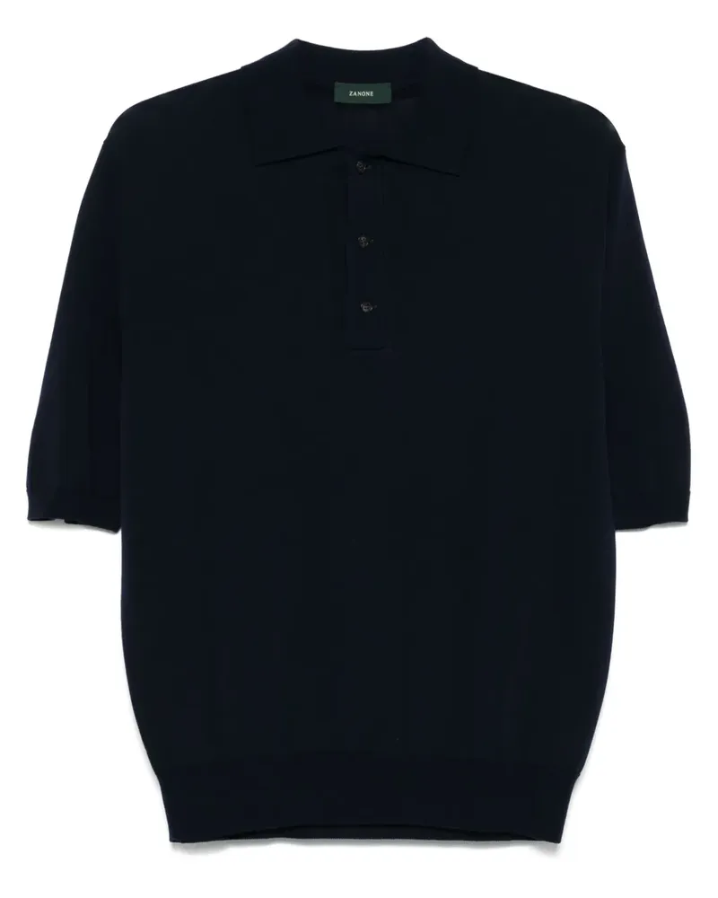 Zanone Klassisches Poloshirt - Blau Blau