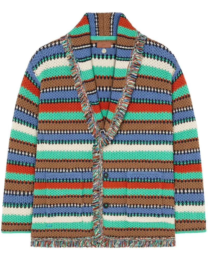 Alanui Sunny Stripes Cardigan - Grün Grün