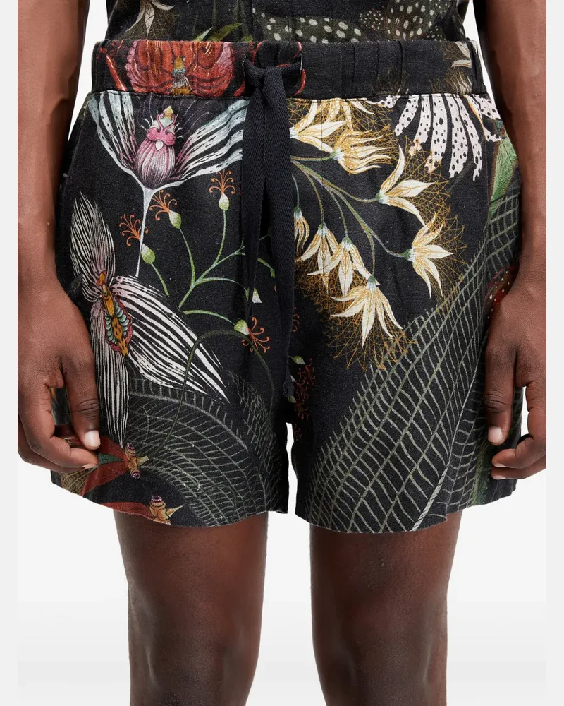 Osklen Shorts mit botanischem Print - Schwarz Schwarz