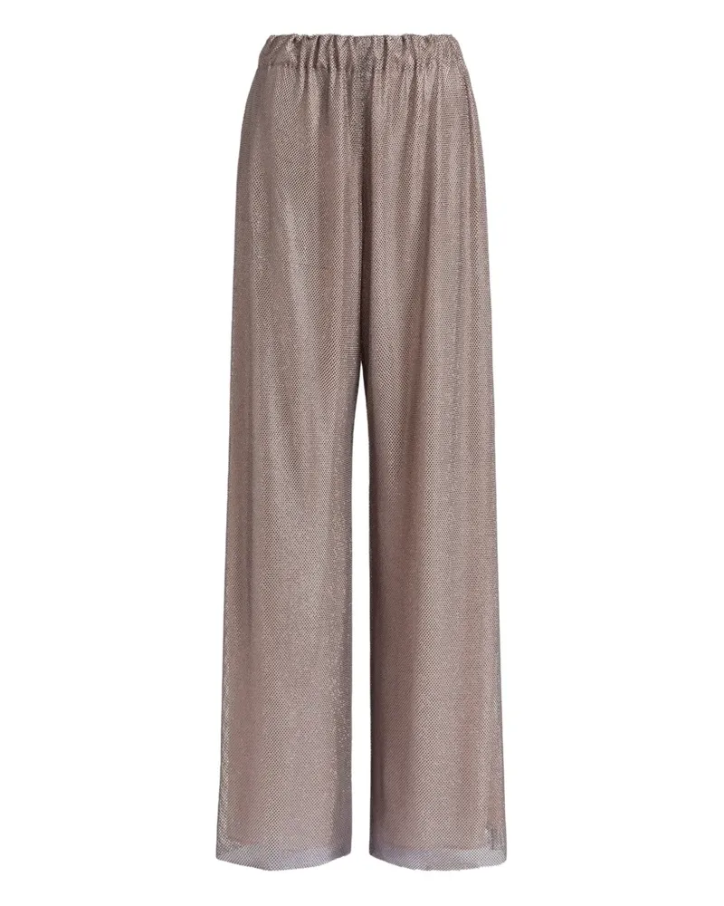 Alberta Ferretti elastic-waistband trousers - Silber Silber