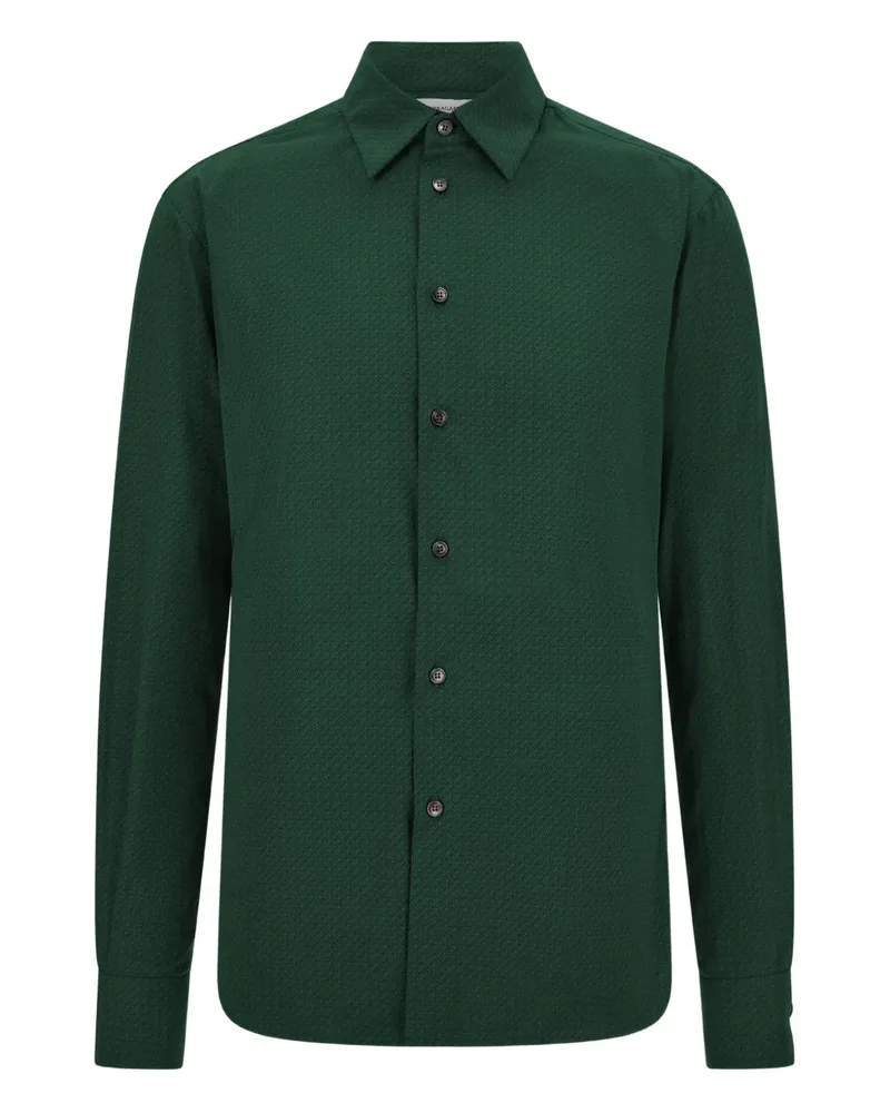 Ferragamo Hemd mit Mikro-Muster - Grün Grün