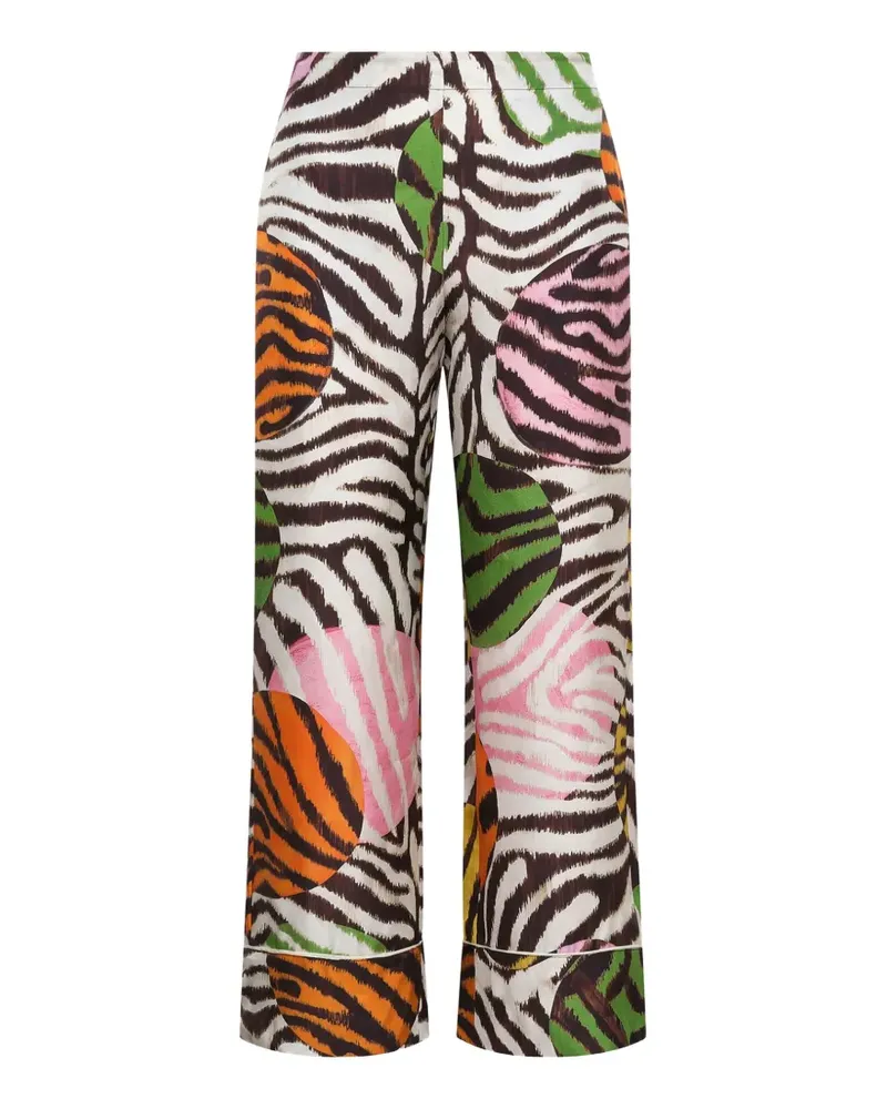 Maliparmi Hose mit Print - Weiß Weiß