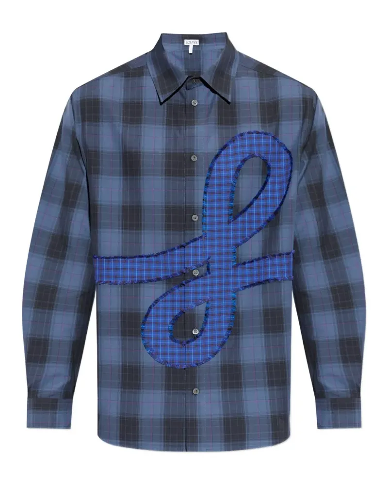 Loewe plaid cotton shirt - Blau Blau