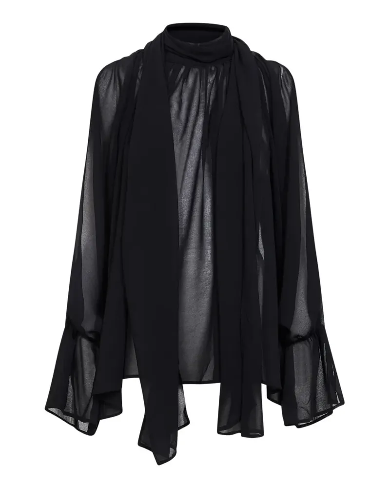 Chiara Boni Semi-transparentes Oberteil - Schwarz Schwarz