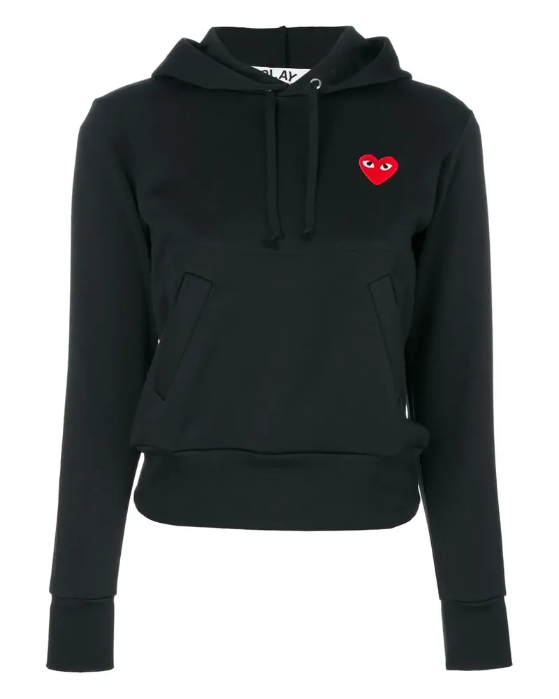 Comme des Garçons Kapuzenpullover mit Herz-Patch - Schwarz Schwarz