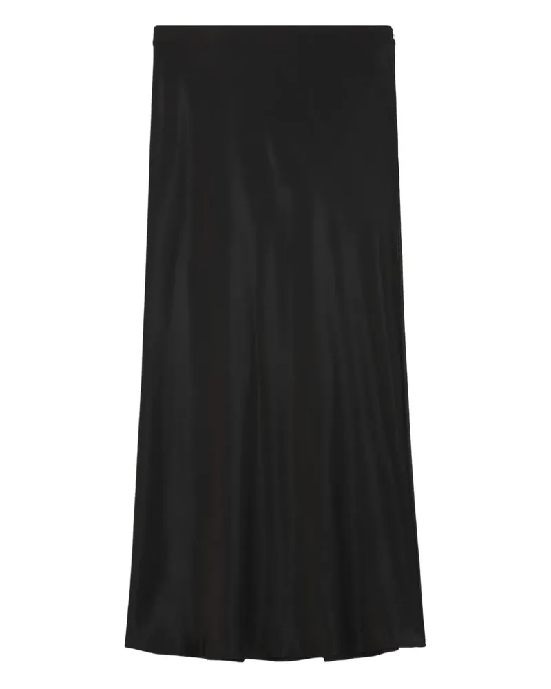 HUGO BOSS Midirock aus Satin - Schwarz Schwarz