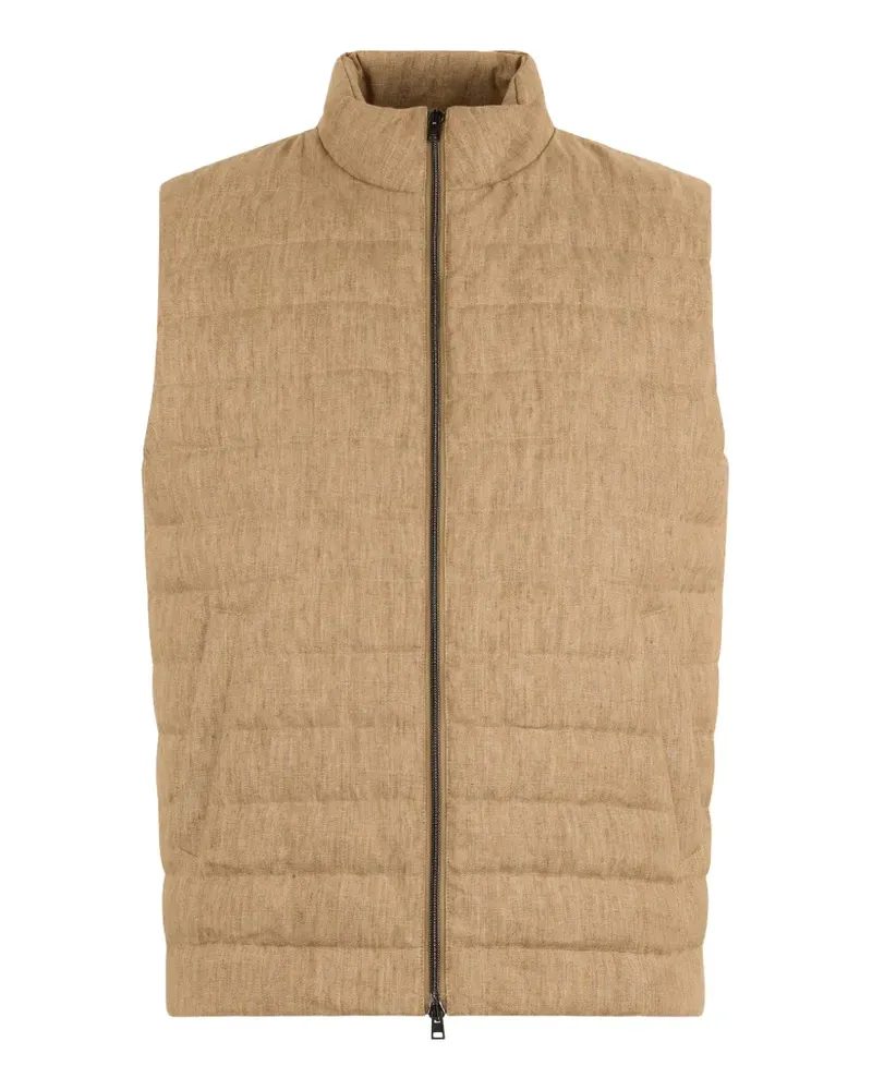 Herno zip-up quilted gilet - Nude Nude