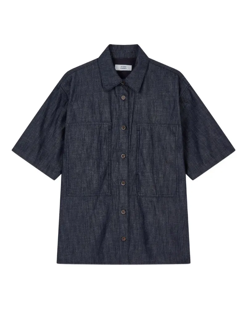 STUDIO TOMBOY Jeanshemd mit Taschen - Blau Blau