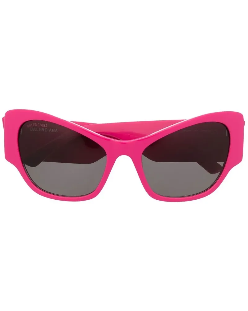 Balenciaga Cat-Eye-Sonnenbrille mit emailliertem Logo - Rosa Rosa