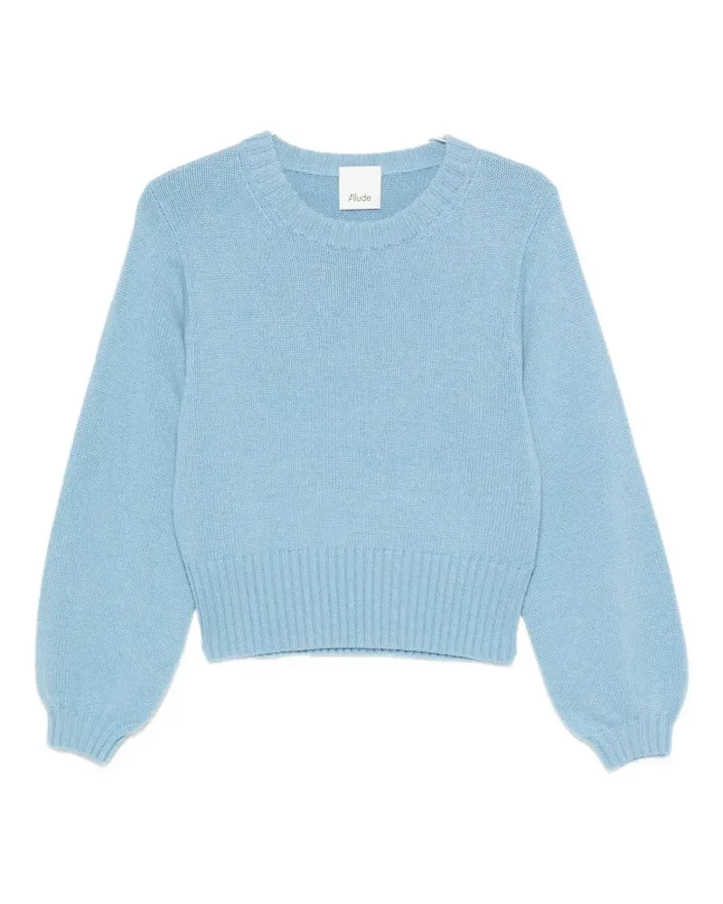 ALLUDE ribbed-knit crew neck sweater - Blau Blau
