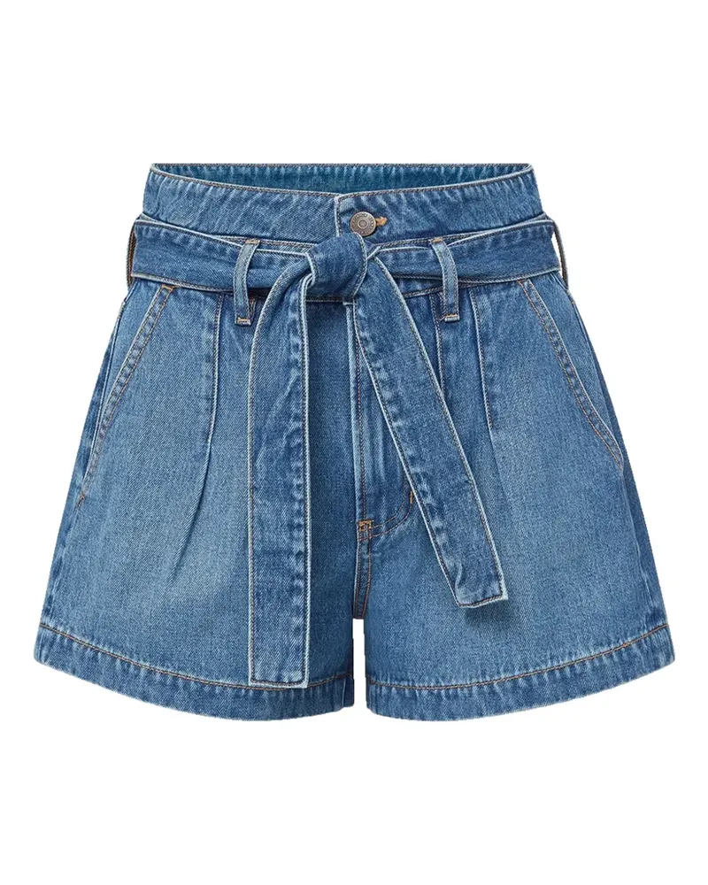 Veronica Beard Jaylen belted shorts - Blau Blau