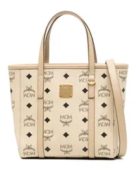 MCM Mini-Tasche mit Monogramm-Print Nude