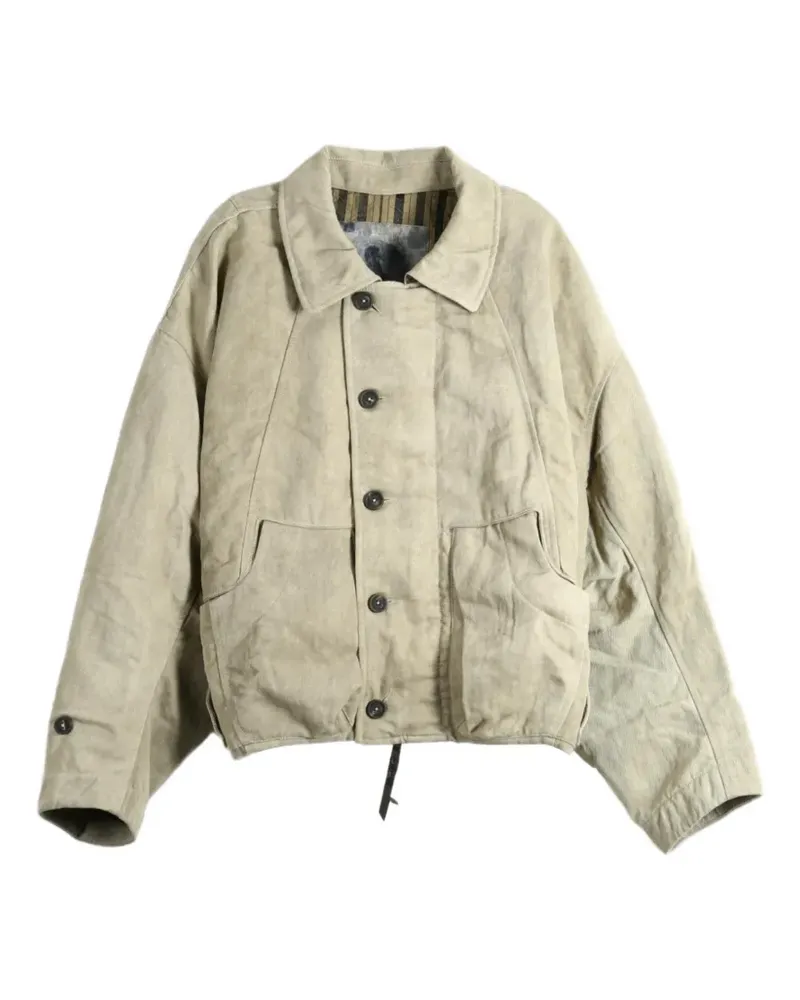 Ziggy Chen button-up boxy jacket - Nude Nude