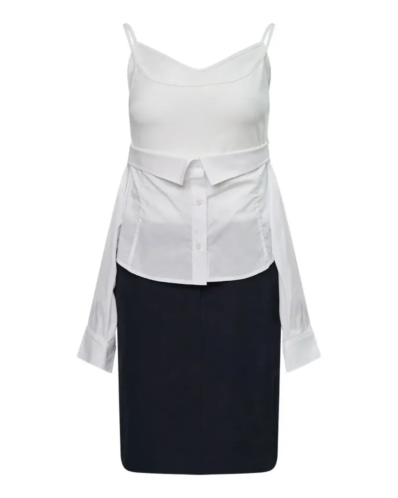 pushBUTTON layered-effect dress - Weiß Weiß