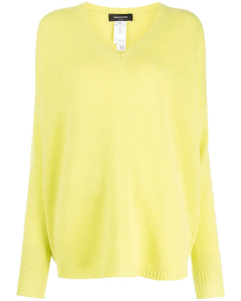 Fabiana Filippi Pullover aus Kaschmir mit V-Ausschnitt - Gelb Gelb