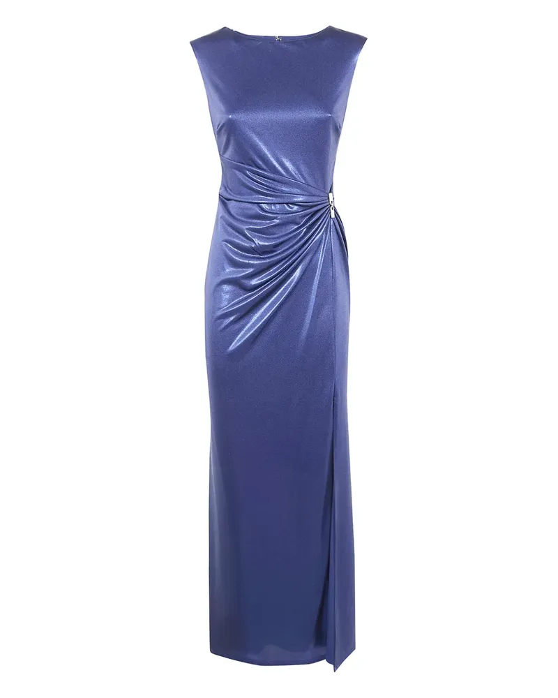 Ralph Lauren draped embellished dress - Blau Blau