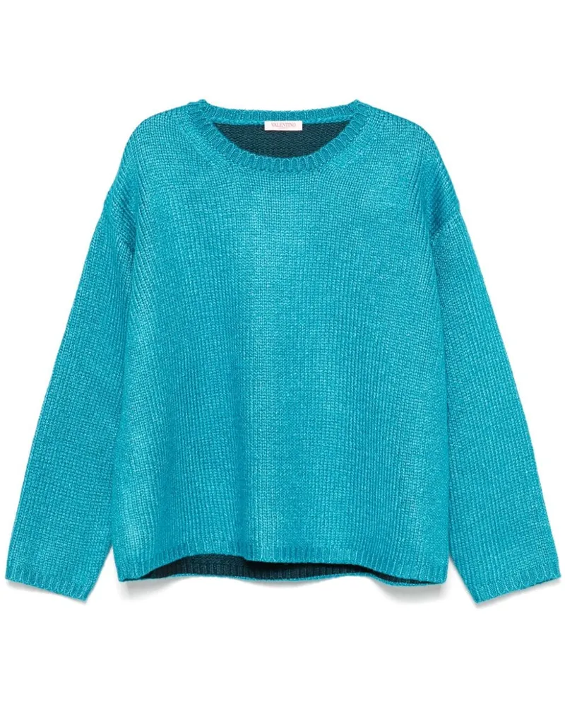 Valentino Garavani Pullover in Glanzoptik - Blau Blau