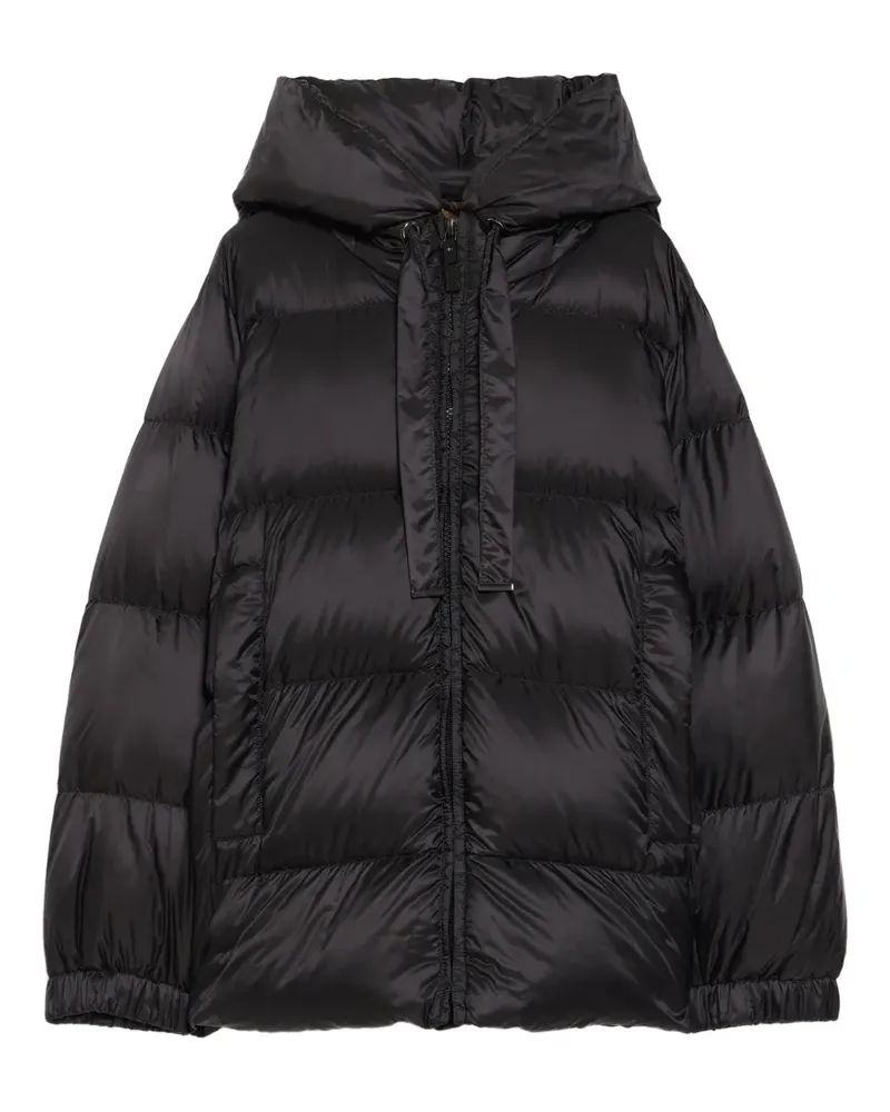 Max Mara Gesteppte Kapuzenjacke - Schwarz Schwarz