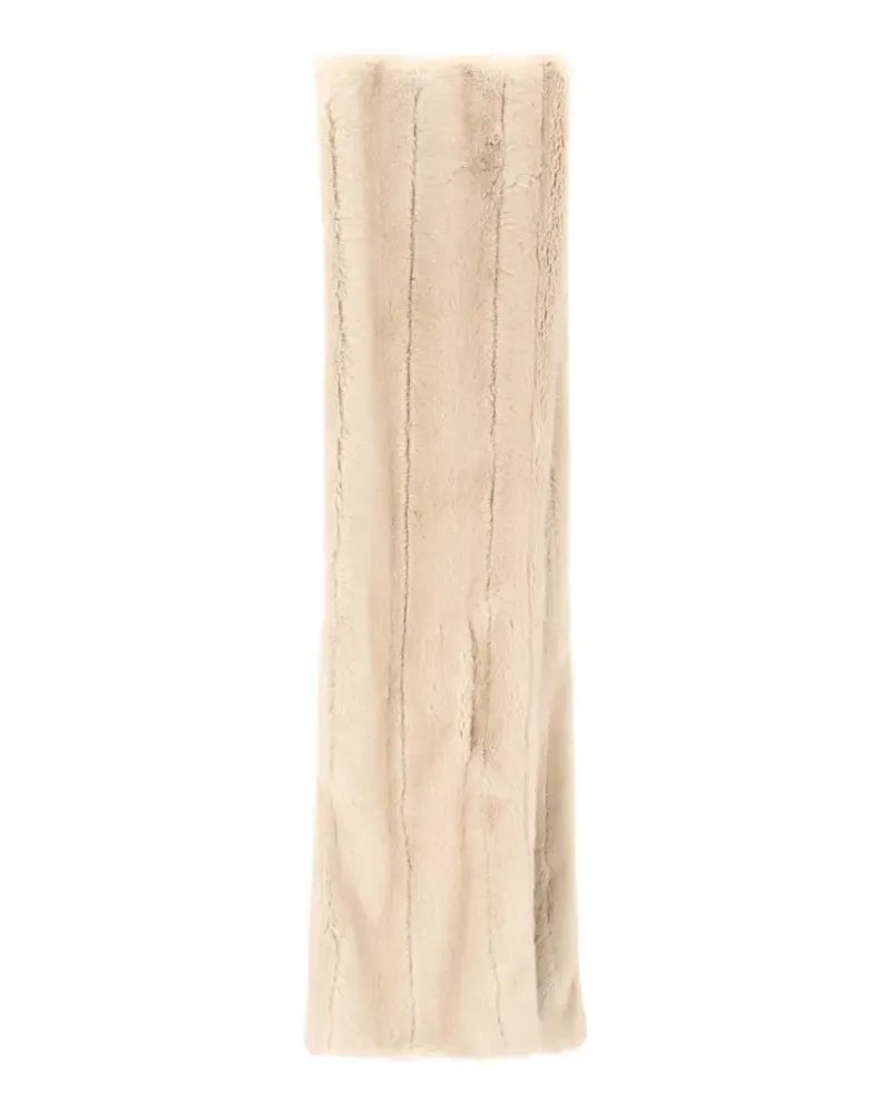 FRANKIE Shop Ciasa faux-fur scarf - Nude Nude