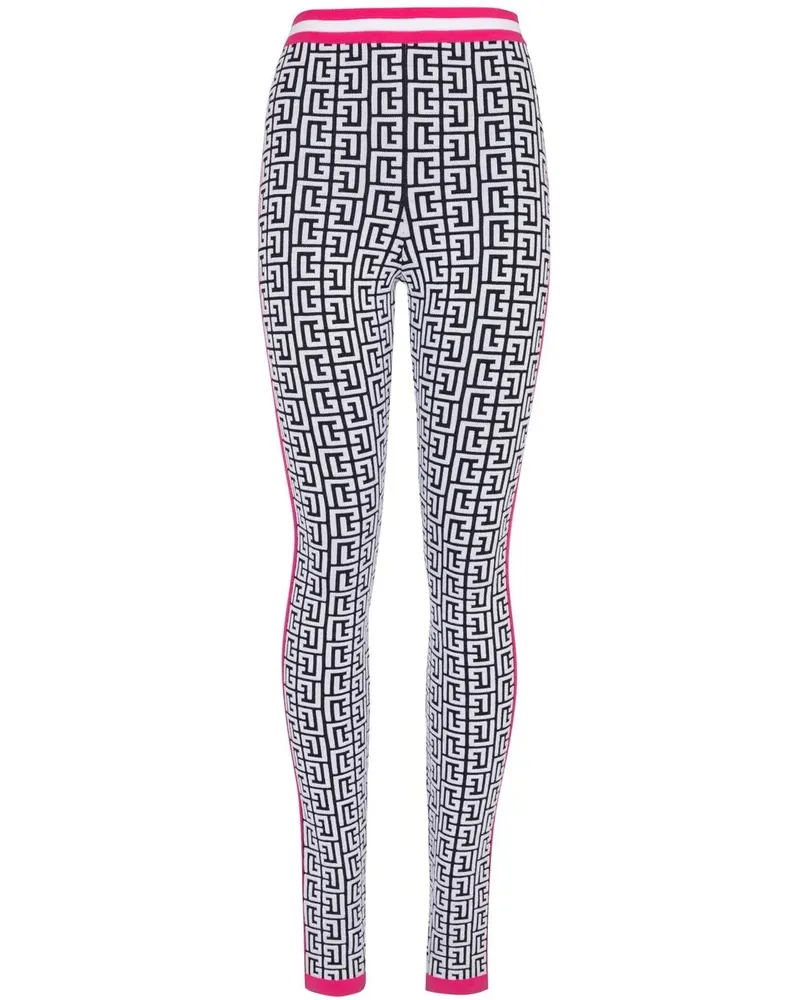 Balmain Gestrickte Leggings - Weiß Weiß