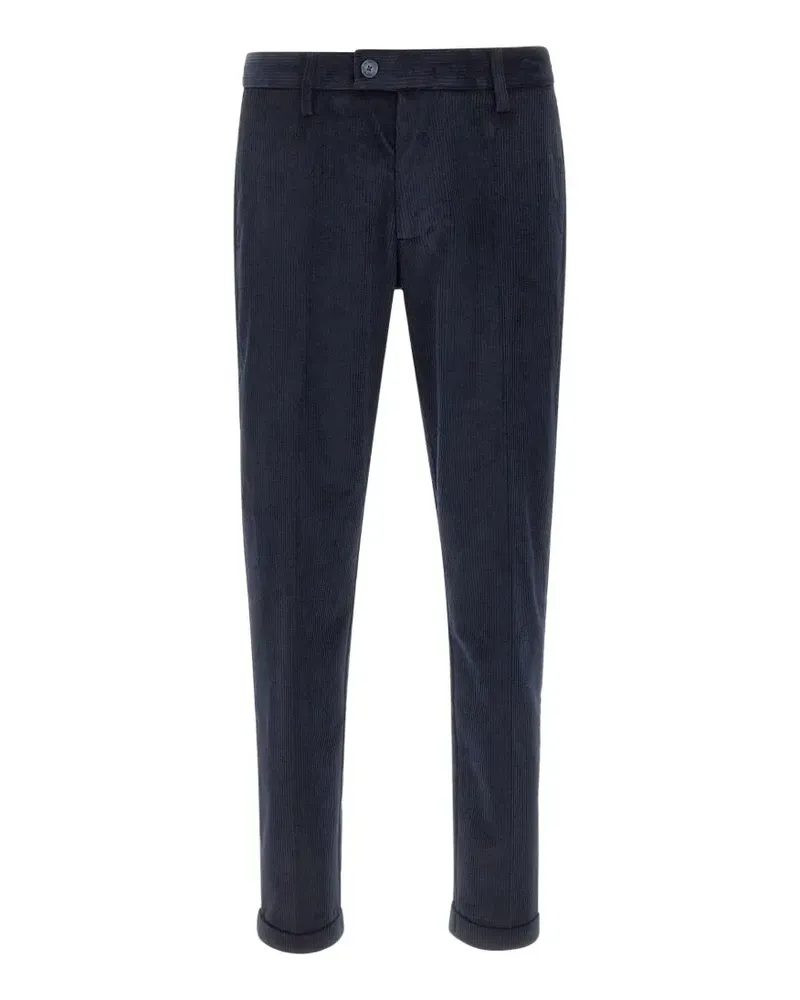 Re-HasH pleated corduroy trousers - Blau Blau
