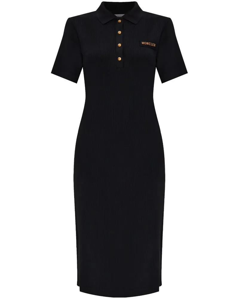 Moncler Klassisches Midikleid - Schwarz Schwarz
