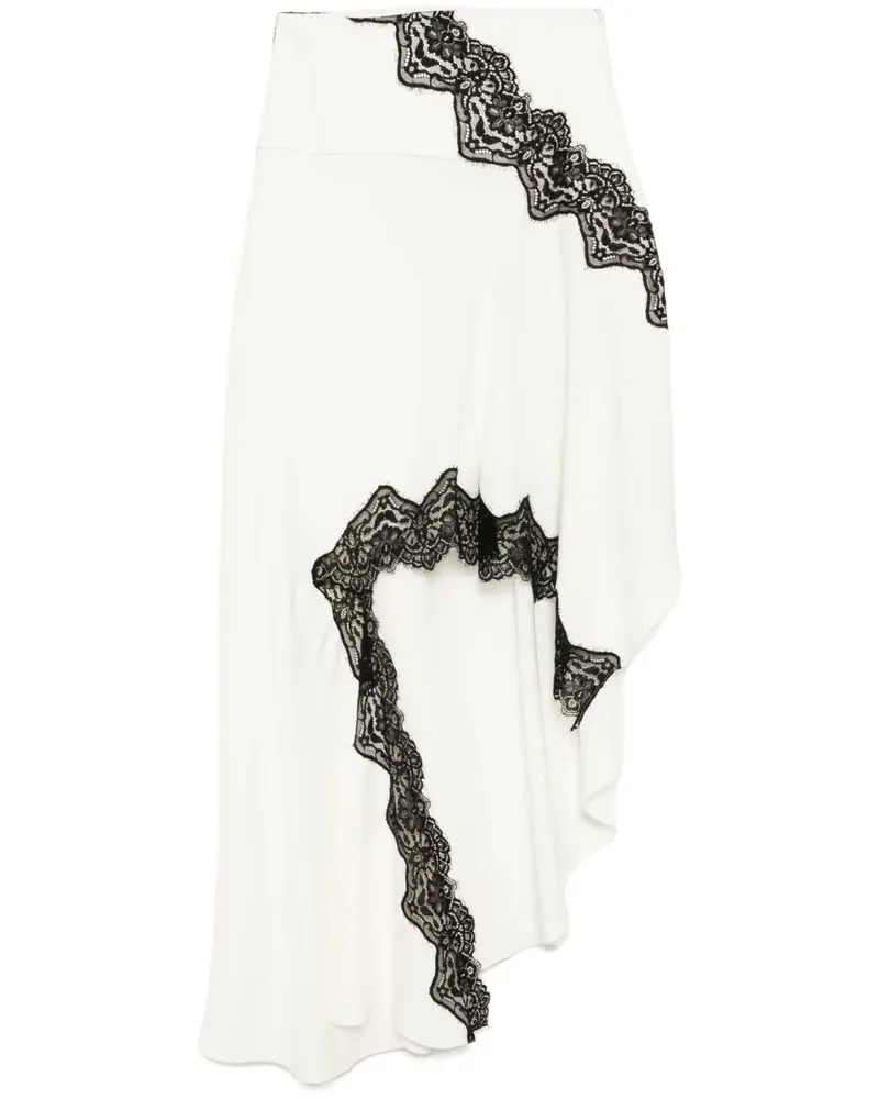 Christopher Esber Asymmetrischer Verner Spitzenrock - Weiß Weiß