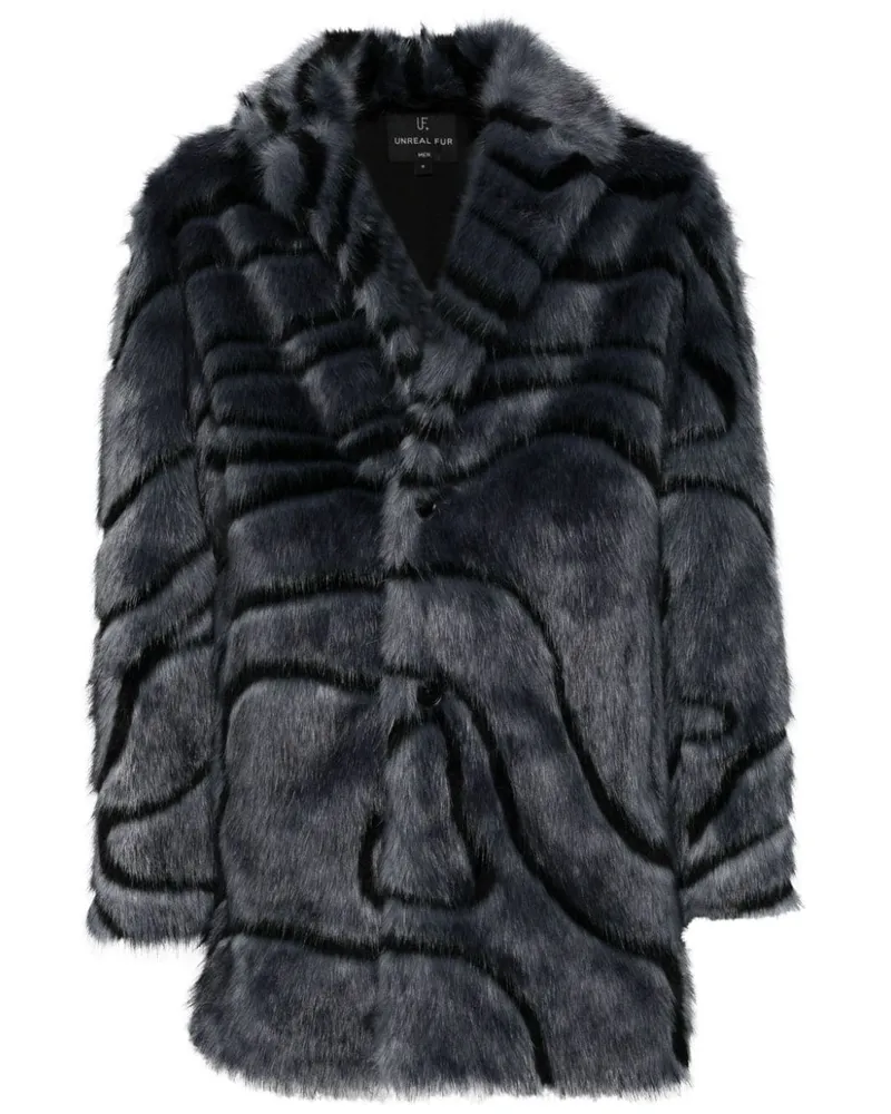 UNREAL FUR Delta Mantel - Blau Blau
