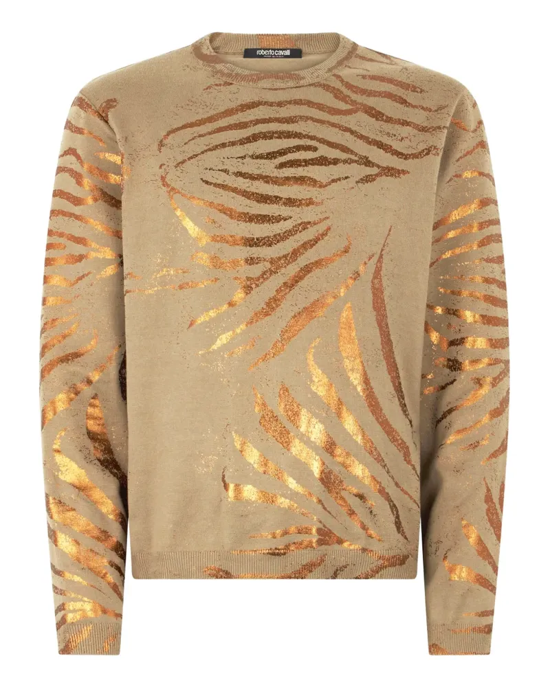 Roberto Cavalli Sweatshirt mit Zebra-Print - Nude Nude