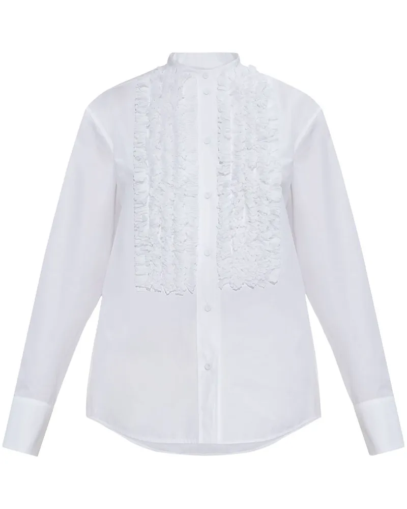 Jil Sander Hemd mit Volants - Weiß Weiß