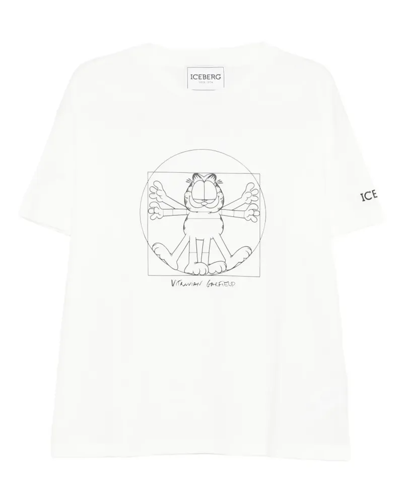 Iceberg T-Shirt mit Garfield-Print - Weiß Weiß