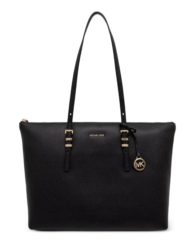 Michael Kors Großer Maisie Tote Bag aus gekörntem Leder - Schwarz Schwarz
