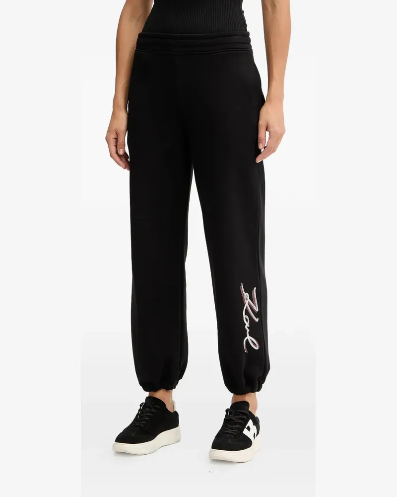 Karl Lagerfeld Jogginghose mit Pailletten - Schwarz Schwarz