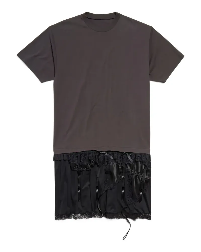 Balenciaga Lingerie cotton mini T-shirt dress - Grau Grau