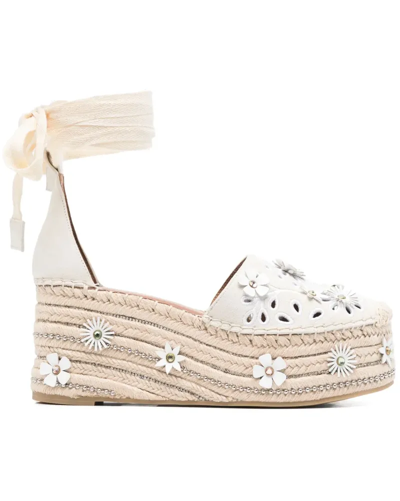 Kurt Geiger Flower Espadrilles 80mm - Nude Nude